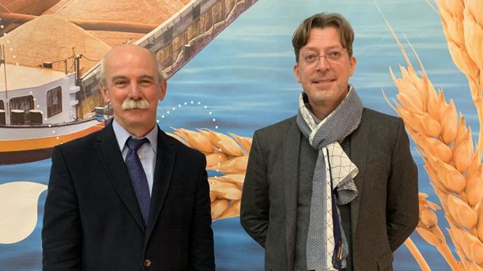 Hervé Courte (à g.) va céder fin avril son poste de DG d’île de France Sud à Xavier Donnenfeld, qui arrivera dans la coopérative mi-janvier. © R. FOURREAUX